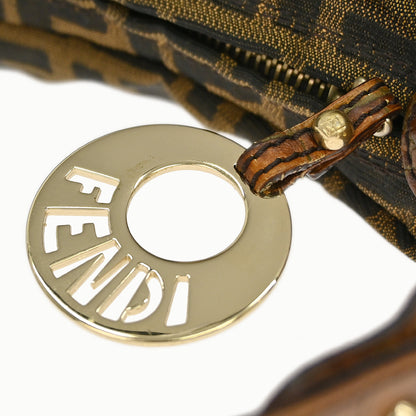 Fendi * Brown Zucca Crocodile Chef Hobo Handbag