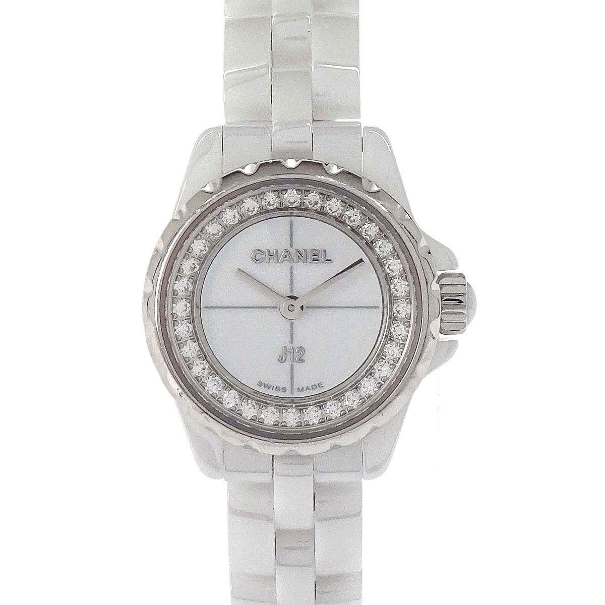 Chanel J12 Ref.H5237 20mm Quartz Watch Ceramic SS Diamond