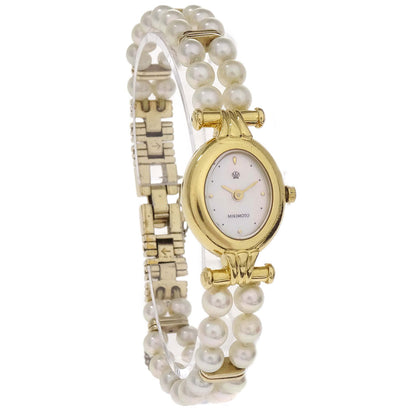 Mikimoto JAL Pearl Quartz Watch SS