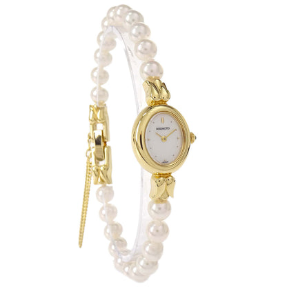 Mikimoto Pearl Quartz Watch 18KYG