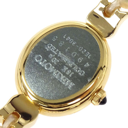 Mikimoto Pearl Quartz Watch 18KYG