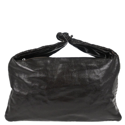 Bottega Veneta Brown Leather Intrecciato Handbag