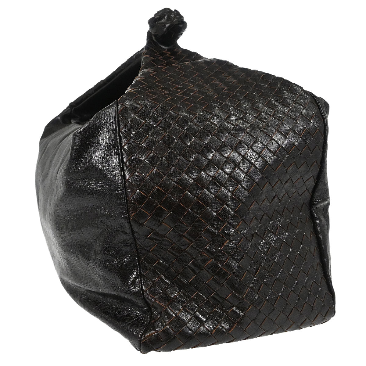 Bottega Veneta Brown Leather Intrecciato Handbag