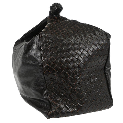 Bottega Veneta Brown Leather Intrecciato Handbag