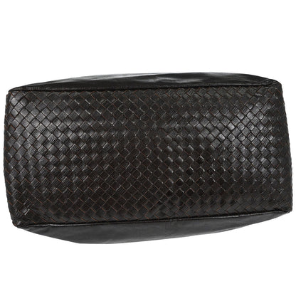 Bottega Veneta Brown Leather Intrecciato Handbag