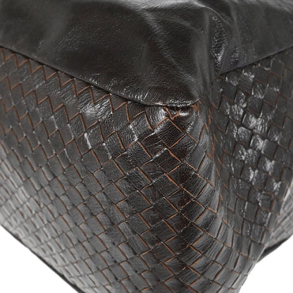 Bottega Veneta Brown Leather Intrecciato Handbag