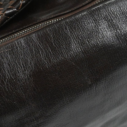 Bottega Veneta Brown Leather Intrecciato Handbag