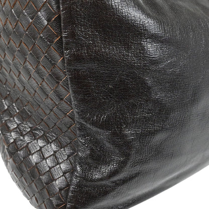 Bottega Veneta Brown Leather Intrecciato Handbag