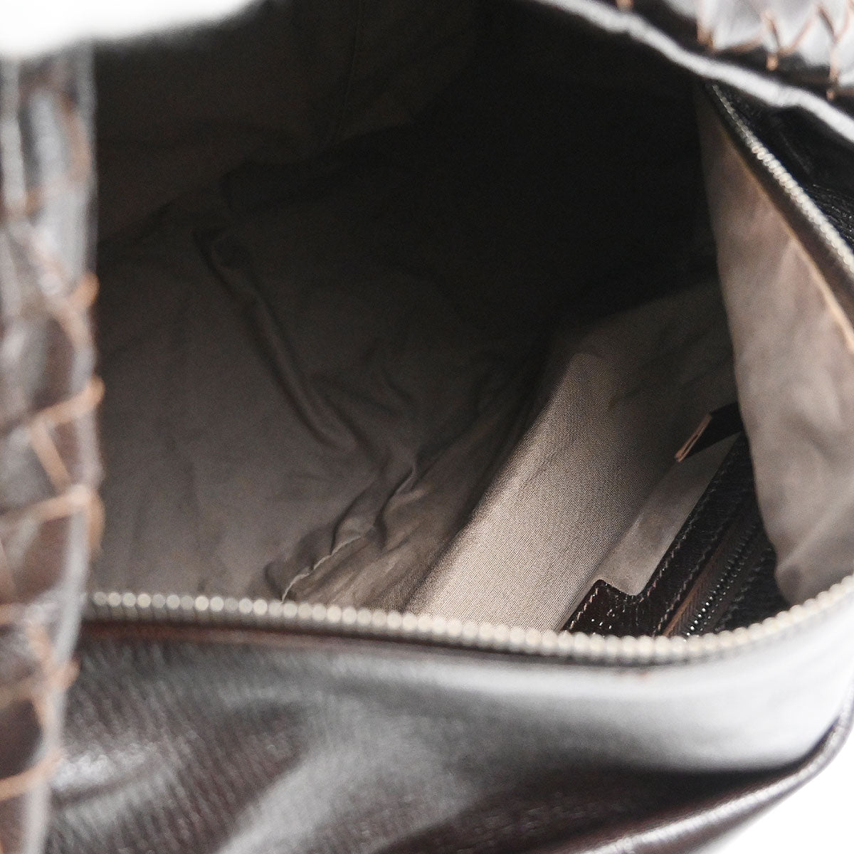 Bottega Veneta Brown Leather Intrecciato Handbag