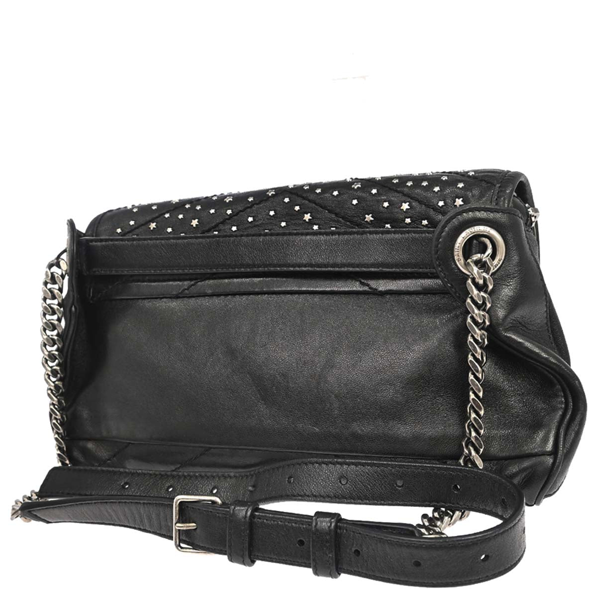 Saint Laurent Black Niki Star Studded Bum Bag