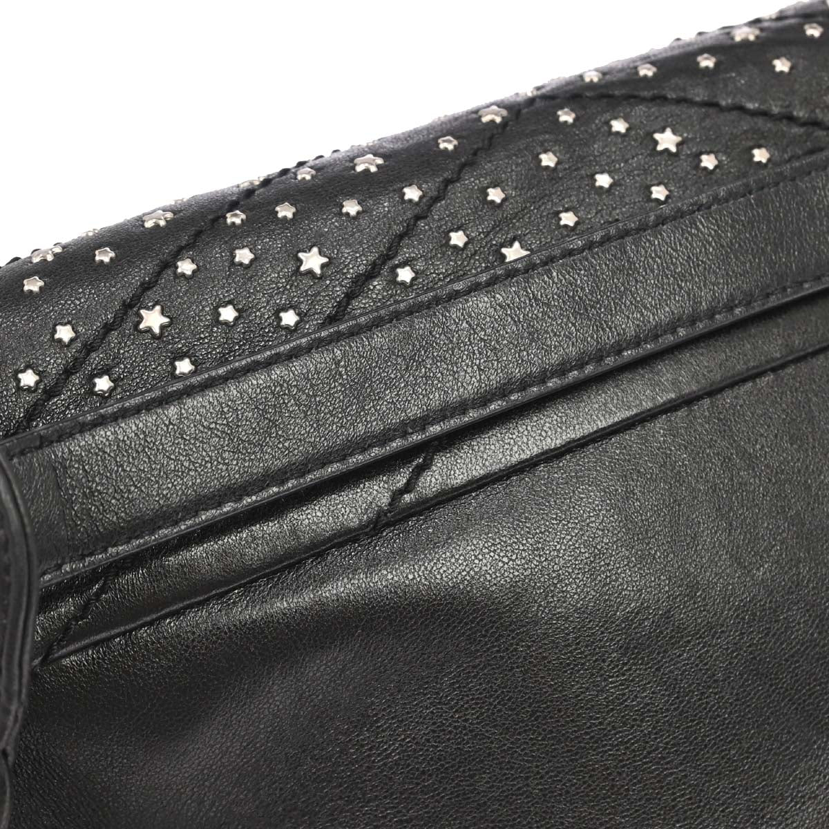 Saint Laurent Black Niki Star Studded Bum Bag
