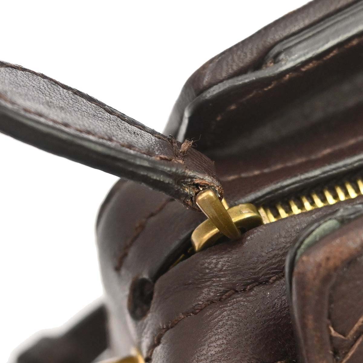 Bottega Veneta Brown Lambskin Intrecciato Shoulder Bag