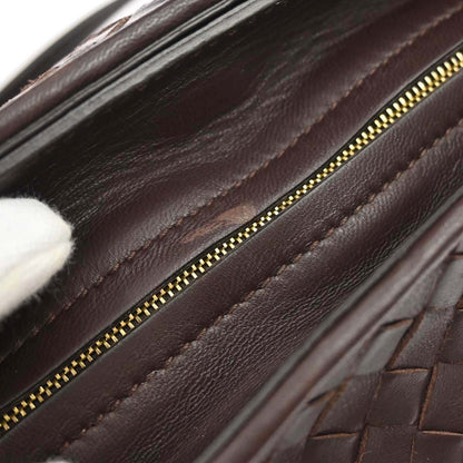 Bottega Veneta Brown Lambskin Intrecciato Shoulder Bag