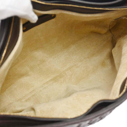 Bottega Veneta Brown Lambskin Intrecciato Shoulder Bag