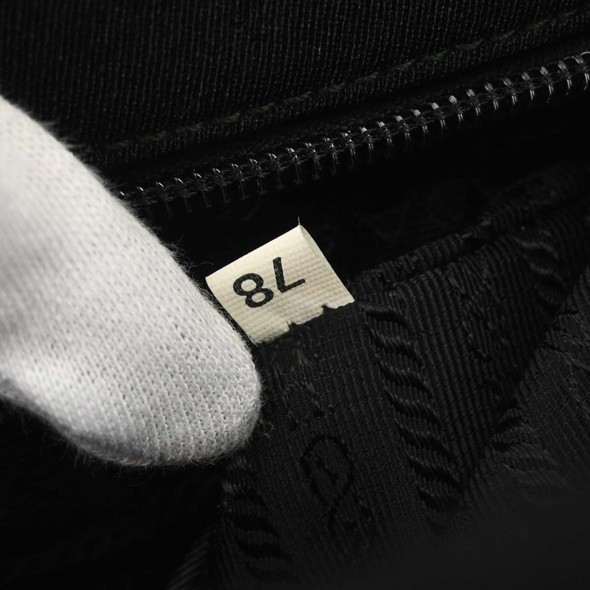 Prada Black Nylon Acrylic Chain Handbag