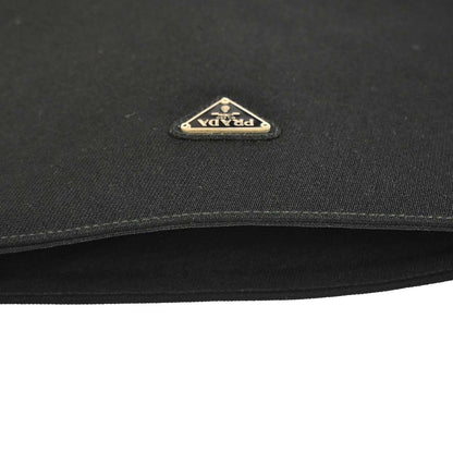 Prada Black Nylon Acrylic Chain Handbag