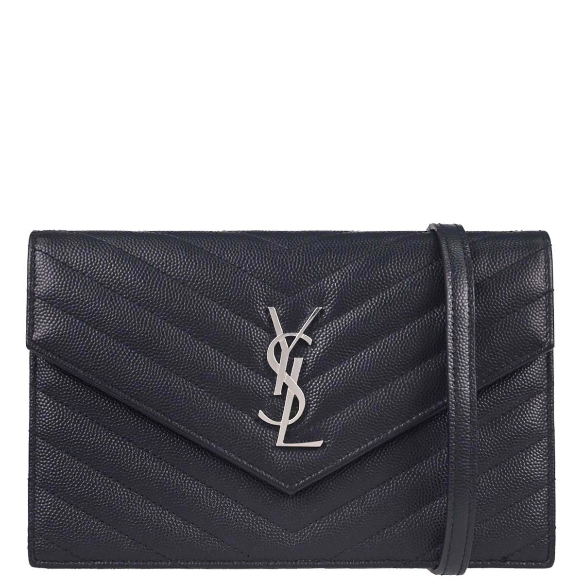 Saint Laurent Navy Envelope WOC Wallet on Chain Bag