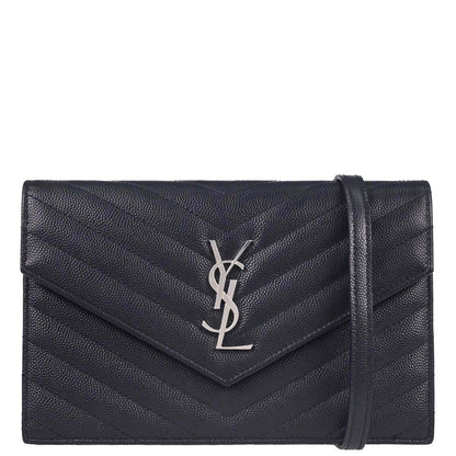 Saint Laurent Navy Envelope WOC Wallet on Chain Bag
