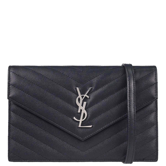 Saint Laurent Navy Envelope WOC Wallet on Chain Bag
