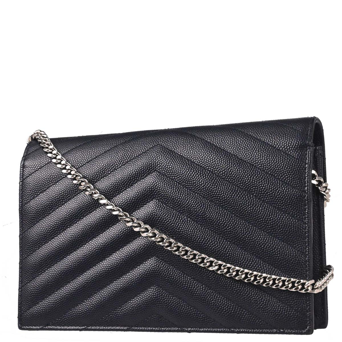 Saint Laurent Navy Envelope WOC Wallet on Chain Bag