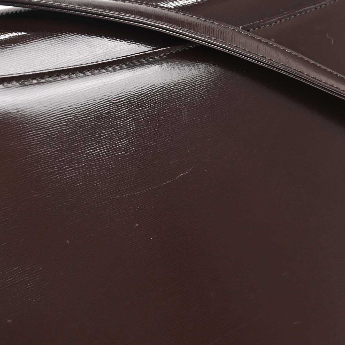 Yves Saint Laurent Brown Leather Nylon Shoulder Bag