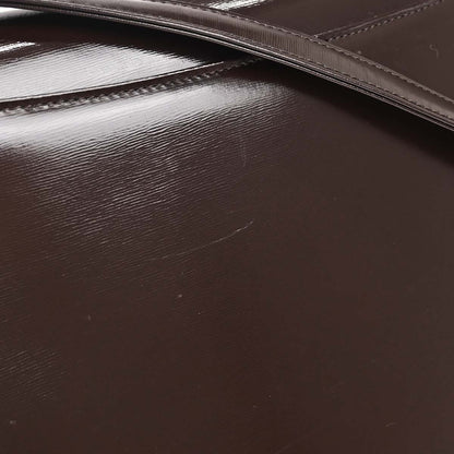 Yves Saint Laurent Brown Leather Nylon Shoulder Bag