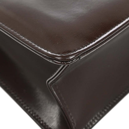 Yves Saint Laurent Brown Leather Nylon Shoulder Bag