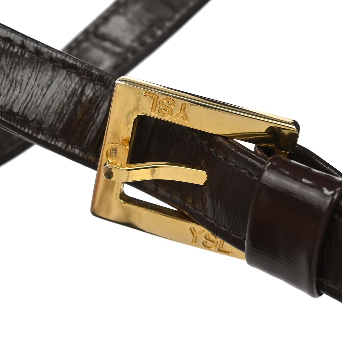 Yves Saint Laurent Brown Leather Nylon Shoulder Bag