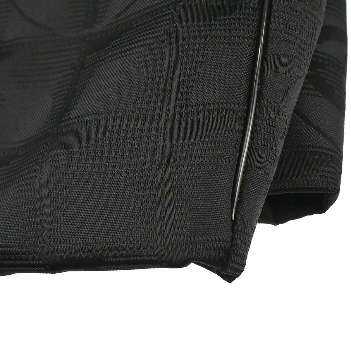 Chanel 2005-2006 Black Jacquard Nylon Travel Line Tote Handbag