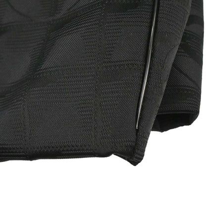 Chanel 2005-2006 Black Jacquard Nylon Travel Line Tote Handbag