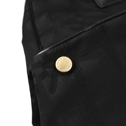 Chanel 2005-2006 Black Jacquard Nylon Travel Line Tote Handbag