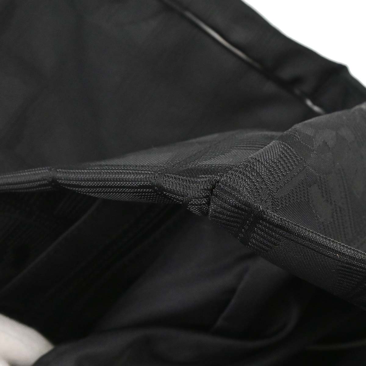 Chanel 2005-2006 Black Jacquard Nylon Travel Line Tote Handbag