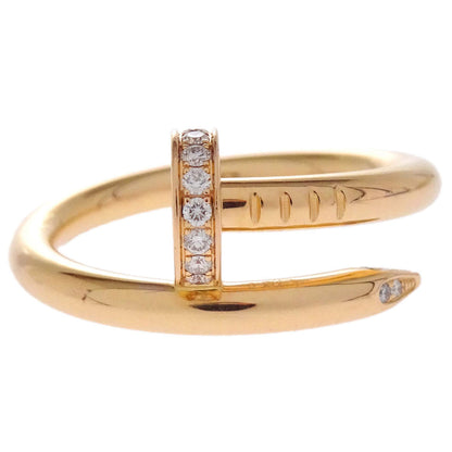 Cartier Juste Un Clou Ring NTO379 Au750 Diamond Gold #53 #52 Jewelry