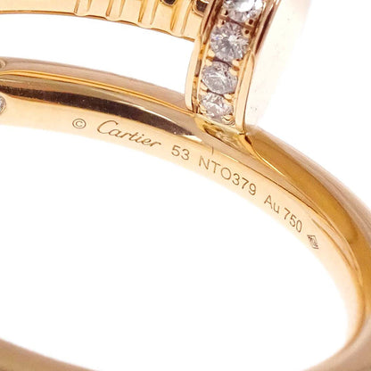 Cartier Juste Un Clou Ring NTO379 Au750 Diamond Gold #53 #52 Jewelry