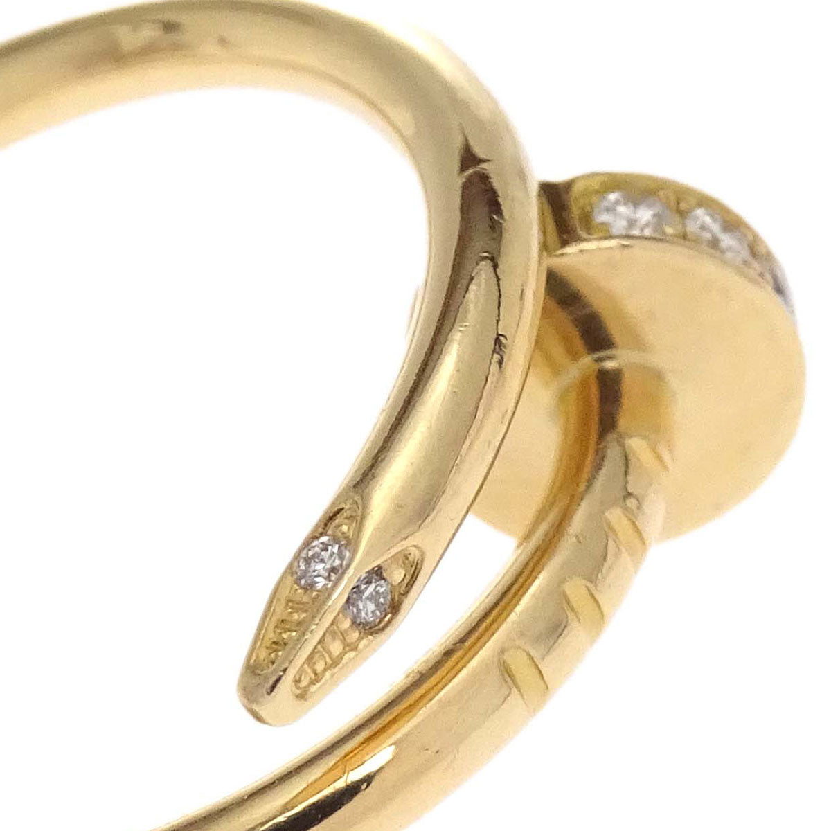 Cartier Juste Un Clou Ring Diamond 523DMD Au750 Gold #46 Jewelry