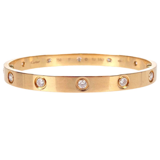 Cartier Love Bracelet Bangle TU5941 750 Full Diamond #17 Jewelry