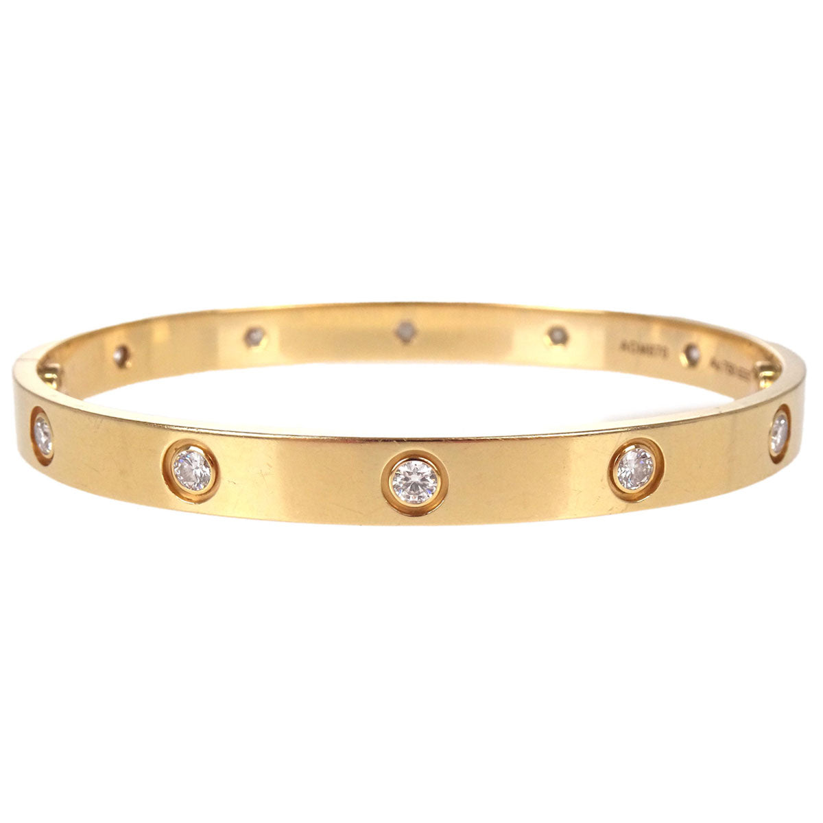 Cartier Love Bracelet Bangle AOM870 Au750 Full Diamond #18 Jewelry