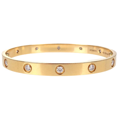 Cartier Love Bracelet Bangle AOM870 Au750 Full Diamond #18 Jewelry