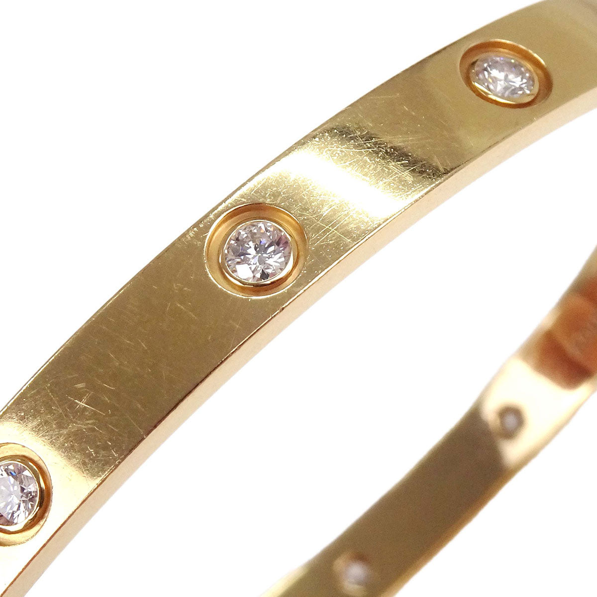 Cartier Love Bracelet Bangle AOM870 Au750 Full Diamond #18 Jewelry