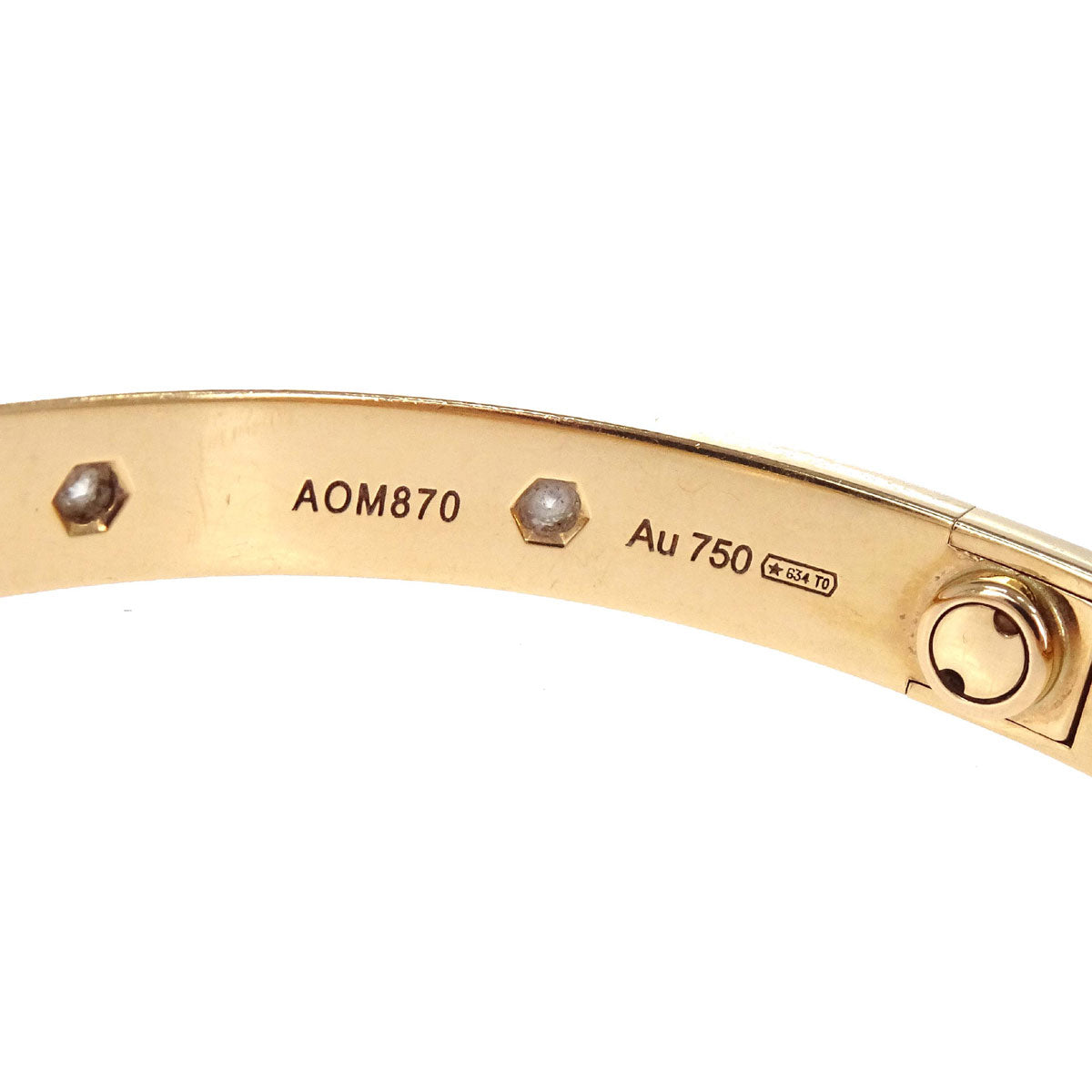 Cartier Love Bracelet Bangle AOM870 Au750 Full Diamond #18 Jewelry