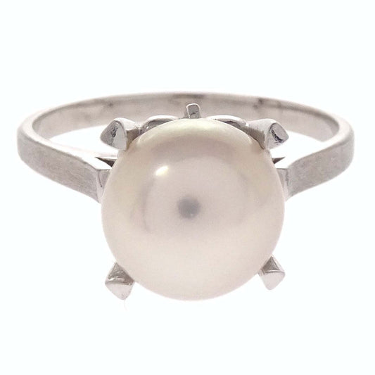 Tasaki Ring Pt900 Pearl Silver #57 Jewelry