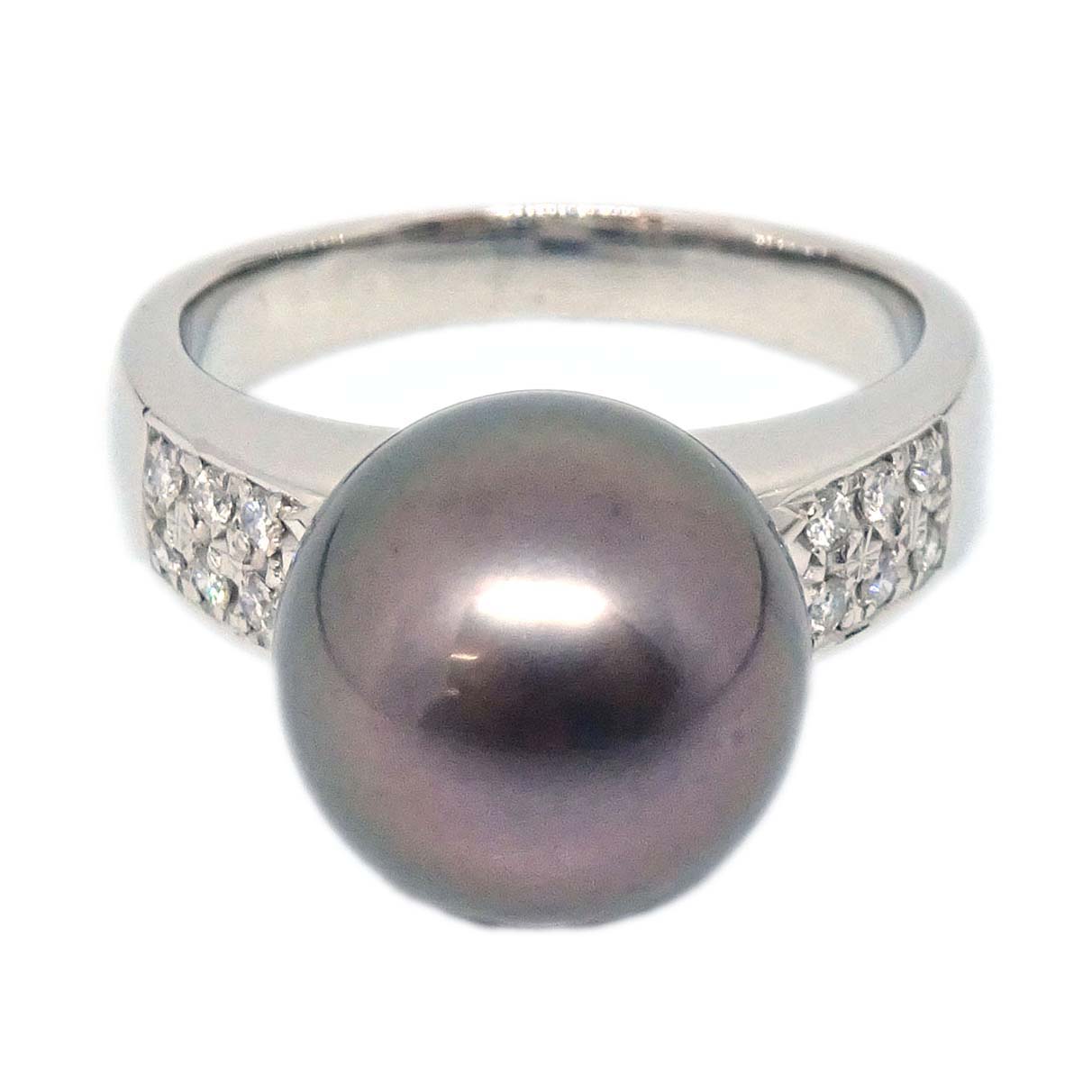 Tasaki Ring Pt900 Pearl Diamond Silver #53 Jewelry – AMORE Vintage