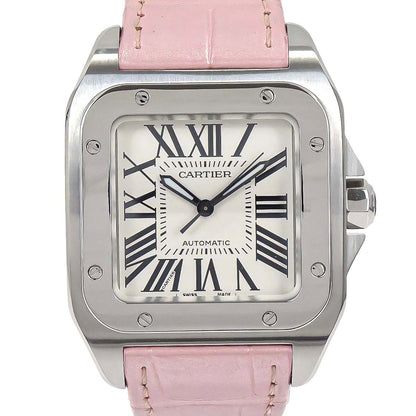 Cartier * Santos 100 MM 33mm Ref.2878 Self-winding Watch SS Alligator