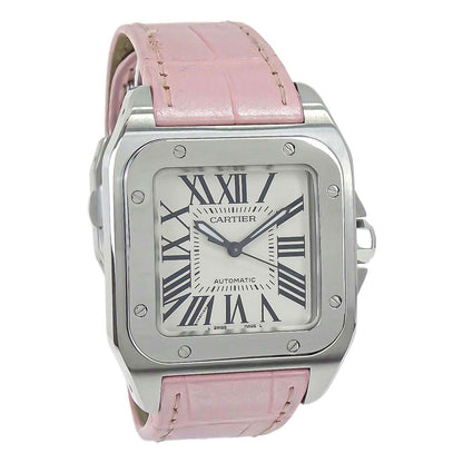 Cartier * Santos 100 MM 33mm Ref.2878 Self-winding Watch SS Alligator