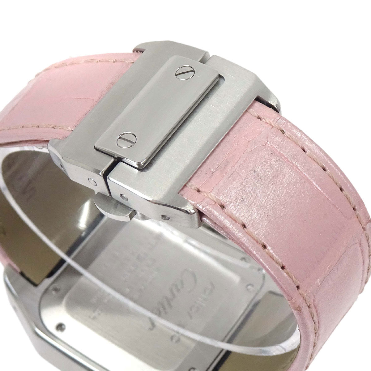 Cartier * Santos 100 MM 33mm Ref.2878 Self-winding Watch SS Alligator