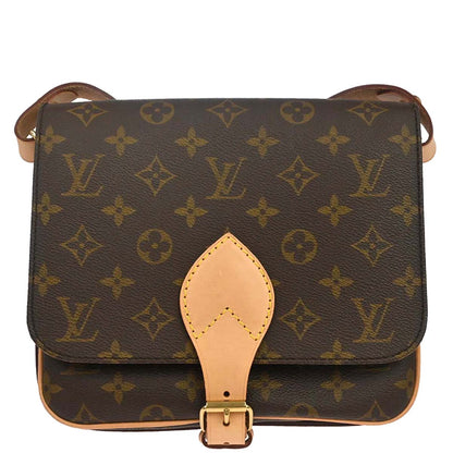 Louis Vuitton 1994 Monogram Cartouchiere MM Shoulder Bag M51253