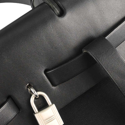 Hermes Black Toile Officier Herbag a Dos 2 in 1 Backpack