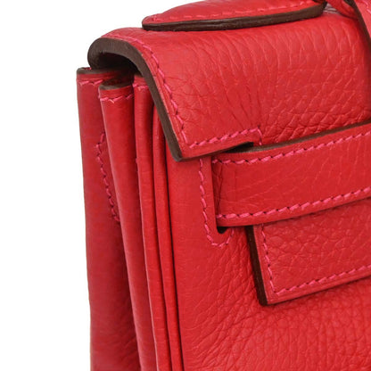 Hermes Rouge Casaque Taurillon Kelly 28 Retourne 2way Shoulder Handbag