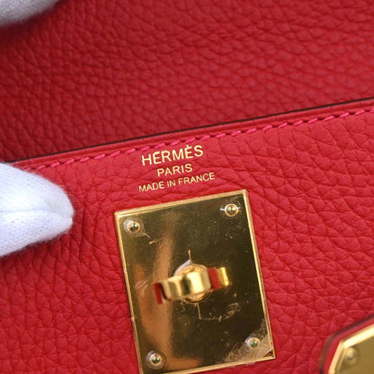 Hermes Rouge Casaque Taurillon Kelly 28 Retourne 2way Shoulder Handbag
