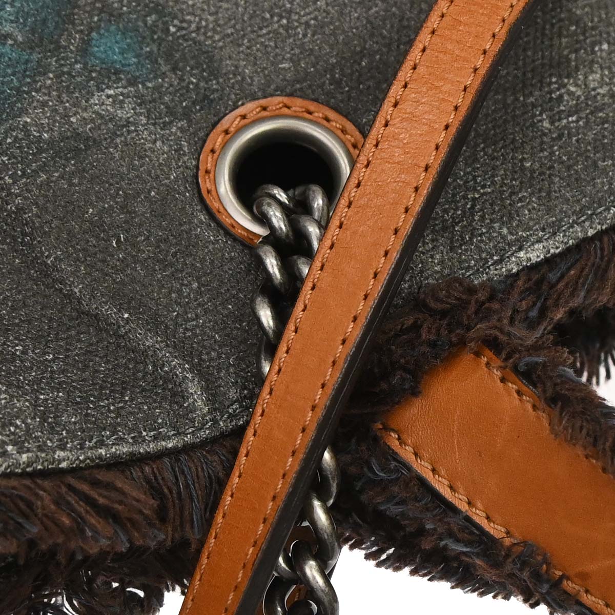 Chanel 2014 Black Canvas Bricolage Graffiti Tote Handbag